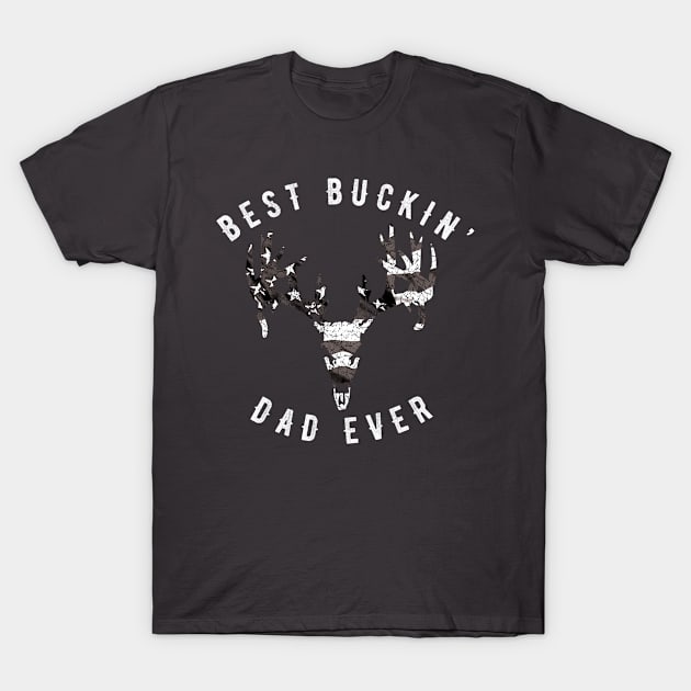 American Best Buckin Dad Ever Retro Vintage Design T-Shirt by Bobtees